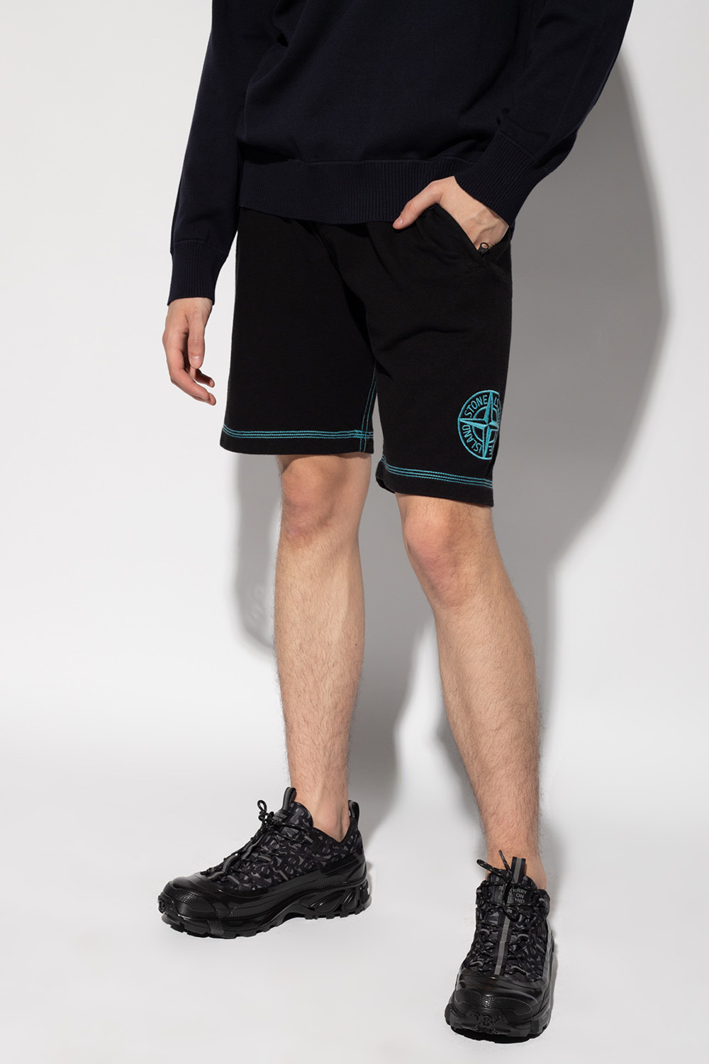 Stone Island Logo-embroidered shorts